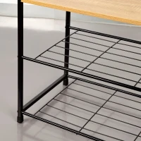 Zapatero Metálico 3 Niveles, 63x30x43 Cm, Negro(m-3)