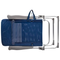 Silla de Playa Aktive Alta Multiposición Plegado Extraplano, 47x66x107 Cm, Azul Marino(m-9)