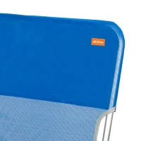 Silla Playa Baja Plegable Aktive Beach Respaldo Fijo, Aluminio y Textileno, 44x40x72 Cm, Azul(m-7)