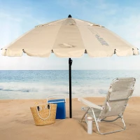 Sombrilla Playa Antiviento 16 Varillas Max Air, 240x145x236 Cm, Crema(m-2)