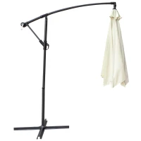 Parasol Excéntrico Banana Aktive Hexagonal, 300x245 Cm, Crema(m-7)