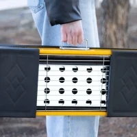 Barbacoa Plegable de Carbón, Bandejas Laterales, 89x22x32 Cm, Negro(m-5)
