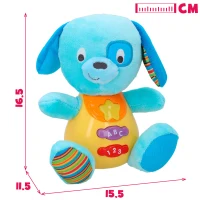 Peluche Perrito Winfun Interactivo con Luces y Sonidos, 15,5x11,5x16,5 Cm, Azul(m-6)