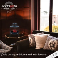 Estufa Eléctrica LED Estilo Brasero, 22x22x30 Cm, Negra(m-3)