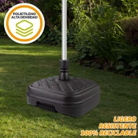 Base para Sombrilla Cuadrada de Poliresina para Mástiles 33-48 Mm, 56x56x40 Cm, Antracita(m-6)