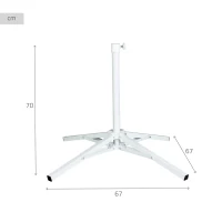 Pie de Sombrilla 4 Patas Regulable 25-32 Mm, 67x67x60 Cm, Blanco(m-4)