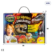 Juego Científico Lisciani Dragones y Dinosaurios Kit Slime y Maquetas, 39x6,5x29 Cm, Multicolor(m-8)