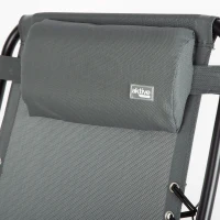 Silla Plegable Jardín Gravedad Cero 2 Posiciones, 86,5x13,5x67,0 Cm, Gris(m-6)
