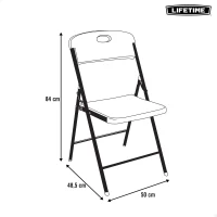 Silla Plegable Lifetime Ligera Ultraresistente 50x48,5x84 Cm, Negro(m-8)
