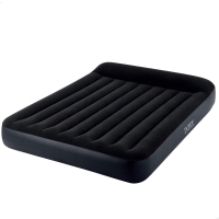 Colchón Hinchable Doble Intex Pillow Rest con Bomba Eléctrica, 152x203x25 Cm, Gris