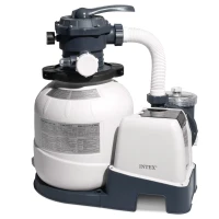 Depuradora de Arena INTEX Krystal Clear, 7.900 L/h, 0,30 HP, 61x41x57 Cm, Gris(m-1)