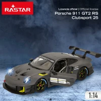 Coche Teledirigido Porsche 911 GT2 RS Clubsport, Escala 1:14, Luces y Puertas, 41x23x17,5 Cm, Gris(m-2)