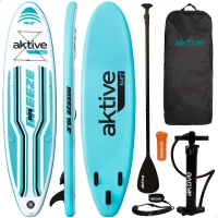 Tabla Paddle Surf Hinchable All-Round Iniciación, 320x81x15 Cm, Verde Azulado(m-1)