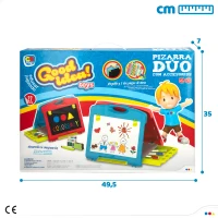Pizarra Infantil Doble Cara 3 en 1 Plegable, 34x6,5x33,5 Cm, Multicolor(m-7)