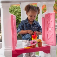 Casita Infantil Step2 con Timbre Real, 2 Macetas y Pala, Rosa(m-3)
