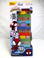 Juego de Bloques de Madera 2 en 1 Spidey, 11x8x27 Cm, Multicolor(m-9)