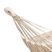 Hamaca Colgante Ultrarresistente Algodón 300 G/m2, 312x150x23 Cm, Beige(m-7)