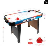 Mesa Air Hockey CB Games con Estructura de Madera, 122x61x75 Cm, Multicolor(m-4)
