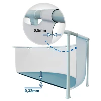 Piscina Desmontable Redonda Intex Prism Frame con Depuradora, 366x76 Cm, Gris(m-6)