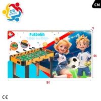 Futbolín de Madera con Patas, 91x46x65 Cm, Madera Natural(m-8)