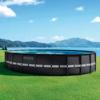 Piscina Desmontable Intex Ultra XTR Frame con Depuradora de Arena, 732x132 Cm, Gris Oscuro(m-2)