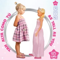 Muñeca Princesa María Articulada, 105x32x17,5 Cm, Rosa(m-2)