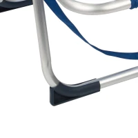 Silla Baja Plegable Fija Aktive con Asa, 44x40x72 Cm, Azul(m-6)
