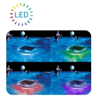 Luz LED Flotante de Carga Solar para Piscinas INTEX, 16,8x16,8x10,8 Cm, Azul Claro(m-3)