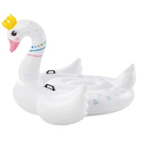 Flotador Piscina Cisne INTEX con Asas, 142x137x99 Cm, Blanco(m-5)