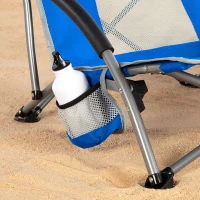 Silla Plegable de Playa Aktive Compacta Carga 110 Kg, 50x51x67 Cm, Azul(m-3)