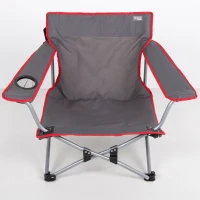 Silla Baja Plegable de Camping Poliéster 600D y Estructura de Acero, 15x15x70 Cm, Gris(m-7)