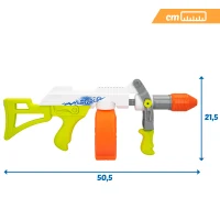 Pistola de Agua Depósito Extraíble 650 Ml Alcance 9 M, 52x7x25,5 Cm, Multicolor(m-4)