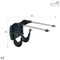 Soporte Motor Fueraborda con Base de Aluminio Compatible Hasta 3,0 CV, 20x22 Cm, Negro(m-3)