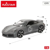 Coche Radiocontrol Rastar Porsche 911 Sport Classic 1:16, 38x19x17 Cm, Gris(m-6)