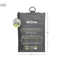 Funda Protectora para Mesa de Jardín Aktive Garden, Poliéster 60 GSM, 240x130x60 Cm, Gris(m-7)