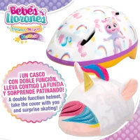 Casco Infantil Bebés Llorones con Funda 3D Unicornio Dreamy, 20x26x13 Cm, Rosa(m-4)