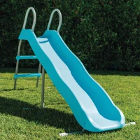 Tobogán Infantil 2 Escalones, 84x196x119 Cm, Azul Cielo(m-3)