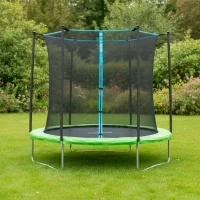Cama Elástica Infantil Aktive con Red de Seguridad y Borde Acolchado, 261x261x256 Cm, Negro(m-2)