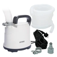 Bomba de Drenaje Sumergible Intex, 3.595 L/h Manguera 5 M, 28,5x28,5x28,5 Cm, Negro(m-1)
