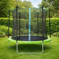 Cama Elástica Infantil Aktive con Red de Seguridad, Estructura Galvanizada, 244x244x239 Cm, Azul(m-2)