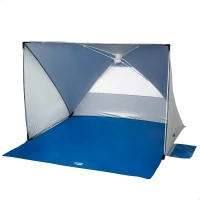 Carpa Playa Pop-Up UV50 para 2 Personas, 11x11x115 Cm, Azul(m-1)
