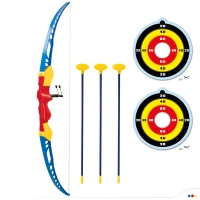 Set Tiro con Arco CB Toys, Arco 70 Cm y 3 Flechas con Ventosa, 22x4x70,5 Cm, Azul, Amarillo y Rojo(m-4)