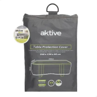 Funda Protectora para Mesa de Jardín Aktive Garden, Poliéster 60 GSM, 240x130x60 Cm, Gris(m-1)