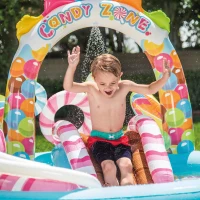 Centro de Juegos Hinchable Intex, 2 Piscinas y Tobogán, 295x191x130 Cm, Multicolor(m-2)