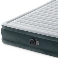 Cama Hinchable Doble Fiber-Tech con Bomba Integrada, 152x203x33 Cm, Gris(m-6)
