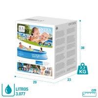 Piscina Hinchable Easy Set INTEX 3 Capas PVC-Poliéster, 305x61 Cm, Azul(m-6)