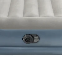 Colchón Hinchable Individual Intex Dura-Beam Estándar, Almohada Integrada, 99x191x30 Cm, Gris(m-3)