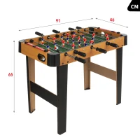 Futbolín de Madera con Patas, 91x46x65 Cm, Madera Natural(m-4)