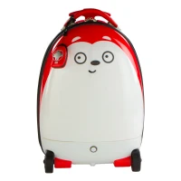 Trolley Teledirigido Infantil con Mando y Asa Extensible, 31x25x42 Cm, Blanco y Rojo(m-1)