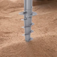 Sombrilla de Playa 8 Varillas UV50 Reclinable 220 Cm, Azul y Blanco(m-6)